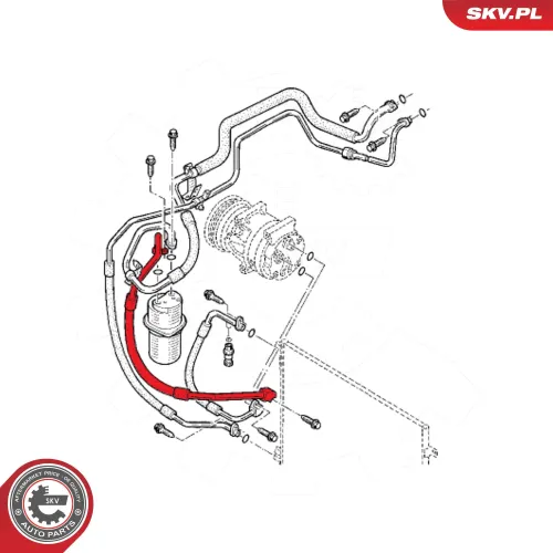Hochdruck-/Niederdruckleitung, Klimaanlage ESEN SKV 54SKV677 Bild Hochdruck-/Niederdruckleitung, Klimaanlage ESEN SKV 54SKV677