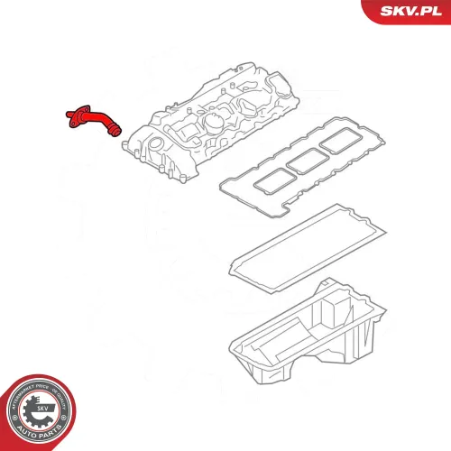 Schlauch, Kurbelgehäuseentlüftung ESEN SKV 54SKV743 Bild Schlauch, Kurbelgehäuseentlüftung ESEN SKV 54SKV743