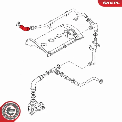 Schlauch, Kurbelgehäuseentlüftung ESEN SKV 54SKV752 Bild Schlauch, Kurbelgehäuseentlüftung ESEN SKV 54SKV752