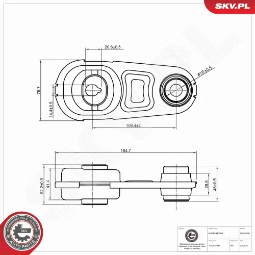 Lagerung, Motor hinten ESEN SKV 75SKV030 Bild Lagerung, Motor hinten ESEN SKV 75SKV030