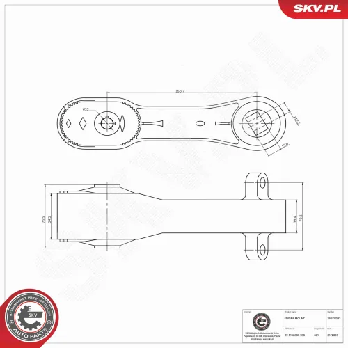 Lagerung, Motor hinten ESEN SKV 75SKV033 Bild Lagerung, Motor hinten ESEN SKV 75SKV033