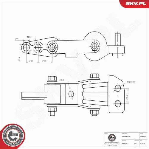 Lagerung, Motor vorne links ESEN SKV 75SKV041 Bild Lagerung, Motor vorne links ESEN SKV 75SKV041