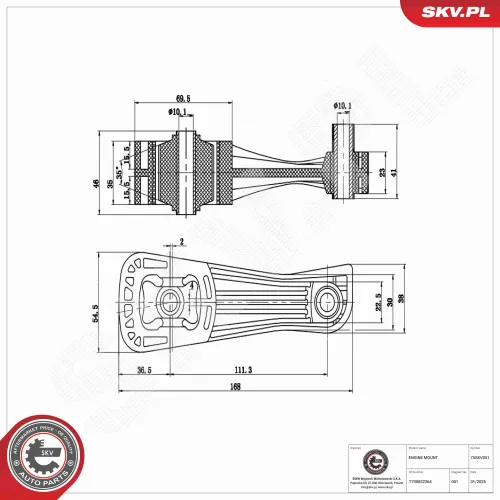 Lagerung, Motor hinten ESEN SKV 75SKV051 Bild Lagerung, Motor hinten ESEN SKV 75SKV051