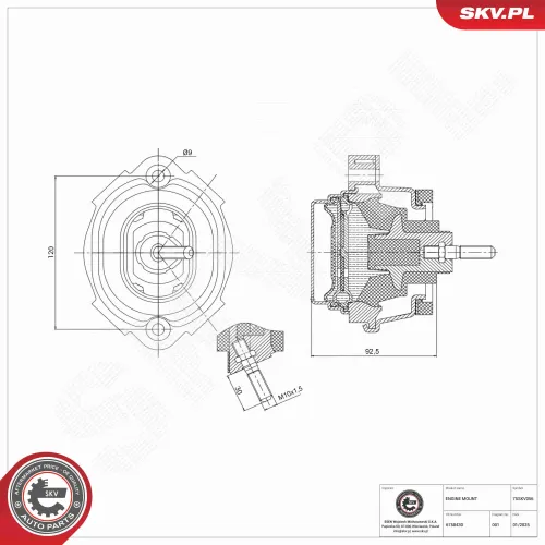 Lagerung, Motor vorne ESEN SKV 75SKV056 Bild Lagerung, Motor vorne ESEN SKV 75SKV056