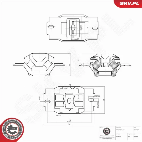 Lagerung, Motor links oben ESEN SKV 75SKV062 Bild Lagerung, Motor links oben ESEN SKV 75SKV062
