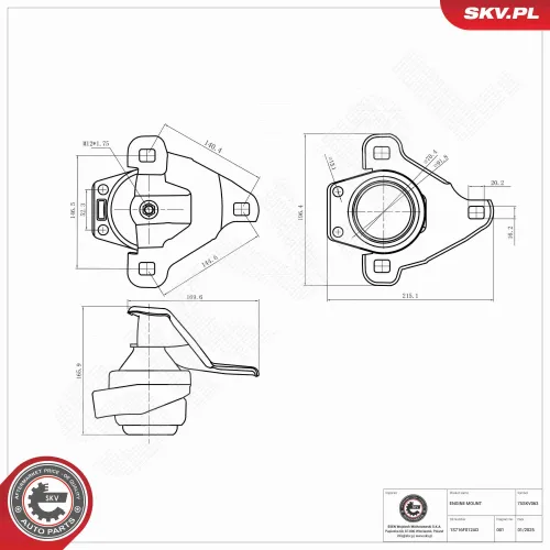 Lagerung, Motor rechts ESEN SKV 75SKV063 Bild Lagerung, Motor rechts ESEN SKV 75SKV063