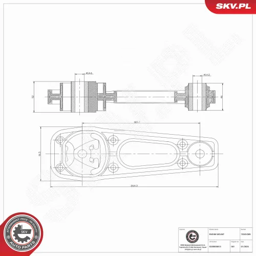 Lagerung, Motor hinten ESEN SKV 75SKV089 Bild Lagerung, Motor hinten ESEN SKV 75SKV089
