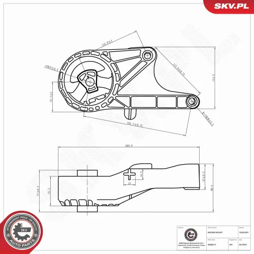 Lagerung, Motor vorne ESEN SKV 75SKV091 Bild Lagerung, Motor vorne ESEN SKV 75SKV091