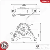 Lagerung, Motor vorne ESEN SKV 75SKV092
