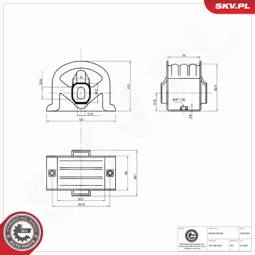 Lagerung, Motor vorne ESEN SKV 75SKV094 Bild Lagerung, Motor vorne ESEN SKV 75SKV094