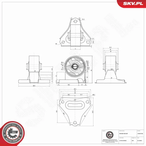 Lagerung, Motor vorne ESEN SKV 75SKV106 Bild Lagerung, Motor vorne ESEN SKV 75SKV106