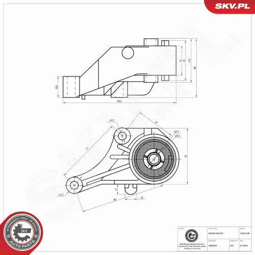 Lagerung, Motor Mitte ESEN SKV 75SKV108 Bild Lagerung, Motor Mitte ESEN SKV 75SKV108