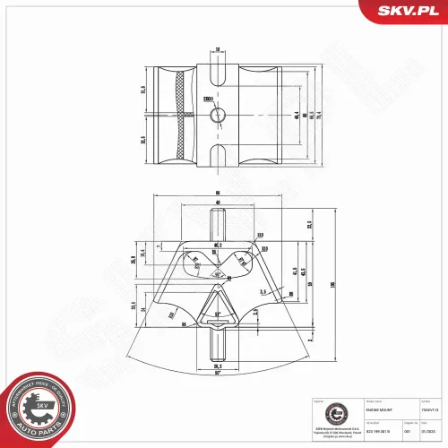 Lagerung, Motor vorne ESEN SKV 75SKV113 Bild Lagerung, Motor vorne ESEN SKV 75SKV113