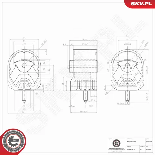 Lagerung, Motor vorne ESEN SKV 75SKV117 Bild Lagerung, Motor vorne ESEN SKV 75SKV117