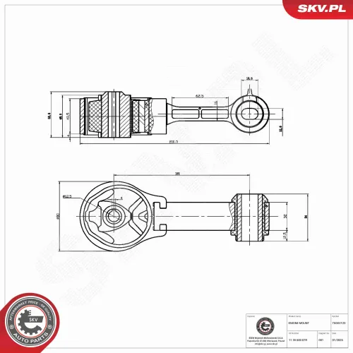 Lagerung, Motor rechts oben ESEN SKV 75SKV123 Bild Lagerung, Motor rechts oben ESEN SKV 75SKV123