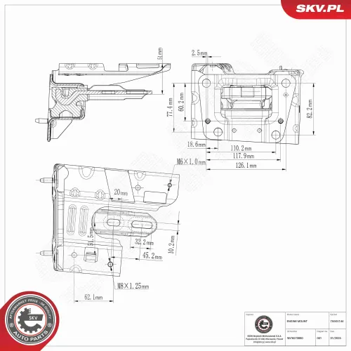 Lagerung, Motor links ESEN SKV 75SKV144 Bild Lagerung, Motor links ESEN SKV 75SKV144