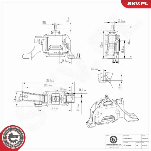 Lagerung, Motor vorne rechts ESEN SKV 75SKV156 Bild Lagerung, Motor vorne rechts ESEN SKV 75SKV156