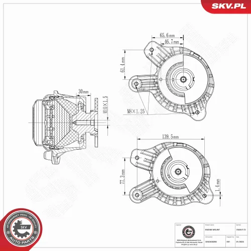 Lagerung, Motor links ESEN SKV 75SKV172 Bild Lagerung, Motor links ESEN SKV 75SKV172