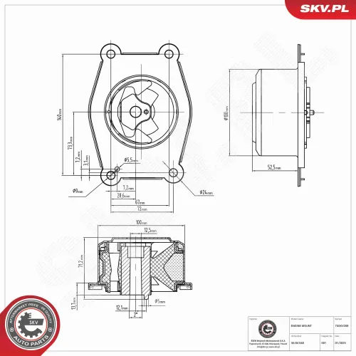 Lagerung, Motor vorne links ESEN SKV 75SKV208 Bild Lagerung, Motor vorne links ESEN SKV 75SKV208