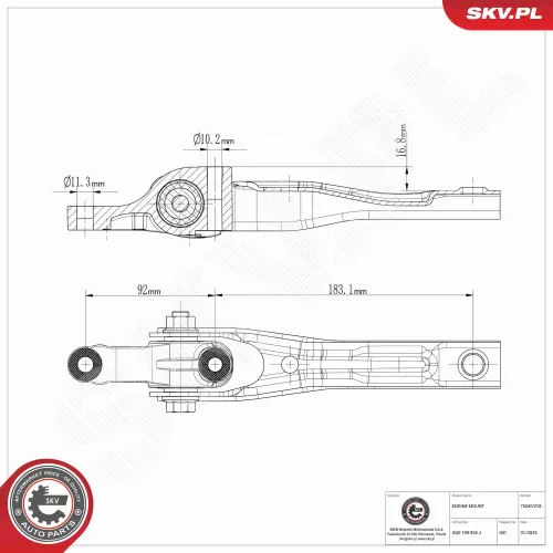 Lagerung, Motor hinten ESEN SKV 75SKV218 Bild Lagerung, Motor hinten ESEN SKV 75SKV218