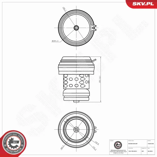 Lagerung, Motor vorne ESEN SKV 75SKV239 Bild Lagerung, Motor vorne ESEN SKV 75SKV239