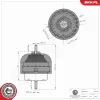 Lagerung, Motor rechts ESEN SKV 75SKV242 Bild Lagerung, Motor rechts ESEN SKV 75SKV242