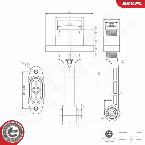 Lagerung, Motor hinten ESEN SKV 75SKV244 Bild Lagerung, Motor hinten ESEN SKV 75SKV244