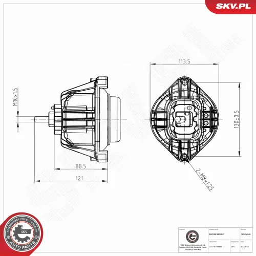 Lagerung, Motor links ESEN SKV 75SKV246 Bild Lagerung, Motor links ESEN SKV 75SKV246