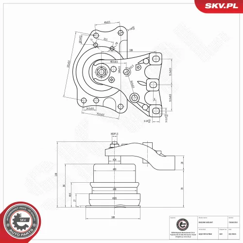 Lagerung, Motor rechts ESEN SKV 75SKV251 Bild Lagerung, Motor rechts ESEN SKV 75SKV251