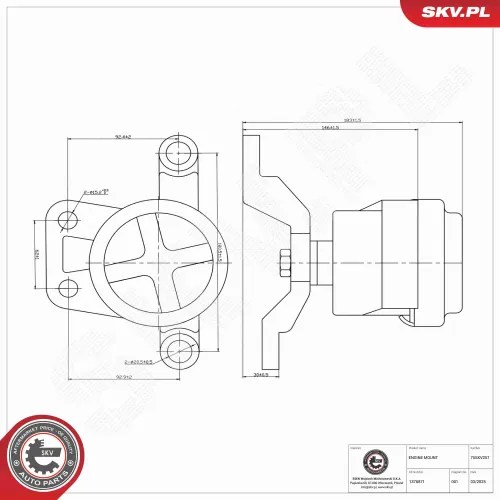 Lagerung, Motor rechts ESEN SKV 75SKV257 Bild Lagerung, Motor rechts ESEN SKV 75SKV257