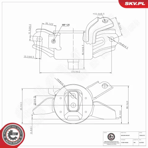 Lagerung, Motor links ESEN SKV 75SKV272 Bild Lagerung, Motor links ESEN SKV 75SKV272