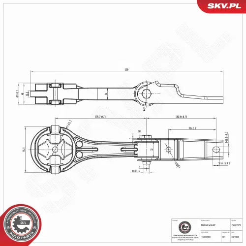 Lagerung, Motor unten ESEN SKV 75SKV279 Bild Lagerung, Motor unten ESEN SKV 75SKV279