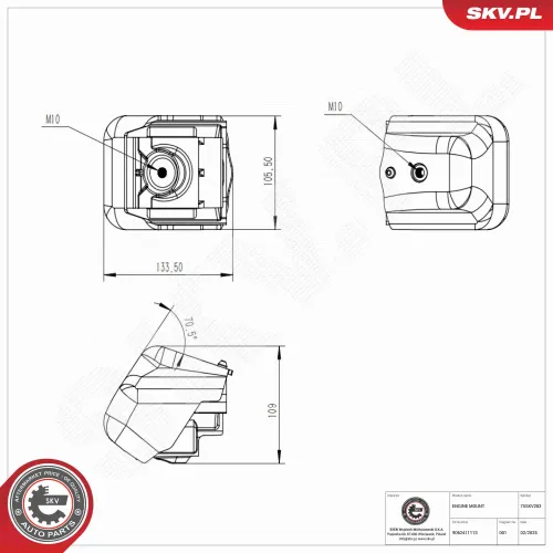 Lagerung, Motor rechts ESEN SKV 75SKV283 Bild Lagerung, Motor rechts ESEN SKV 75SKV283