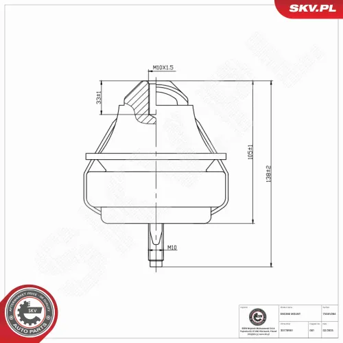 Lagerung, Motor vorne ESEN SKV 75SKV284 Bild Lagerung, Motor vorne ESEN SKV 75SKV284