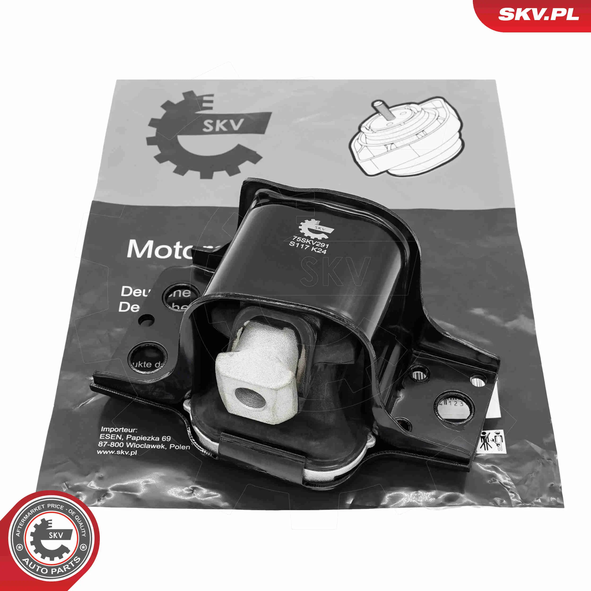 Lagerung, Motor vorne rechts ESEN SKV 75SKV291