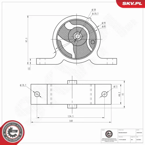 Lagerung, Motor vorne ESEN SKV 75SKV310 Bild Lagerung, Motor vorne ESEN SKV 75SKV310