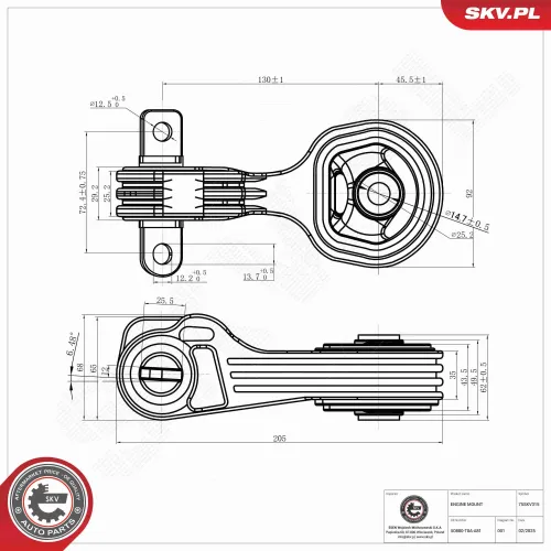 Lagerung, Motor oben ESEN SKV 75SKV315 Bild Lagerung, Motor oben ESEN SKV 75SKV315