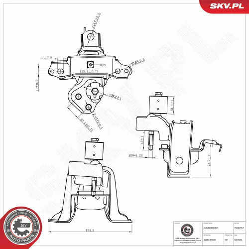 Lagerung, Motor rechts ESEN SKV 75SKV317 Bild Lagerung, Motor rechts ESEN SKV 75SKV317