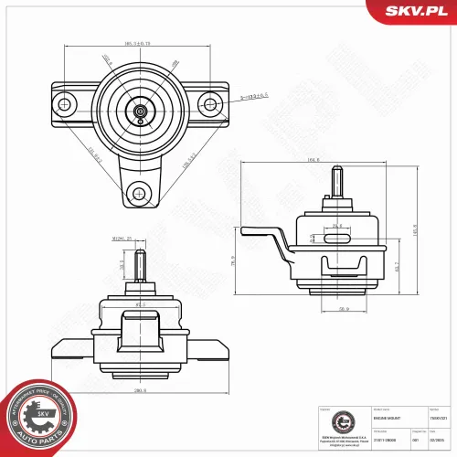 Lagerung, Motor rechts ESEN SKV 75SKV321 Bild Lagerung, Motor rechts ESEN SKV 75SKV321