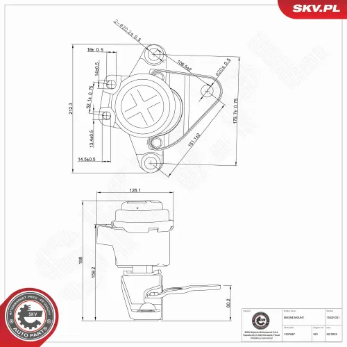 Lagerung, Motor vorne ESEN SKV 75SKV331 Bild Lagerung, Motor vorne ESEN SKV 75SKV331