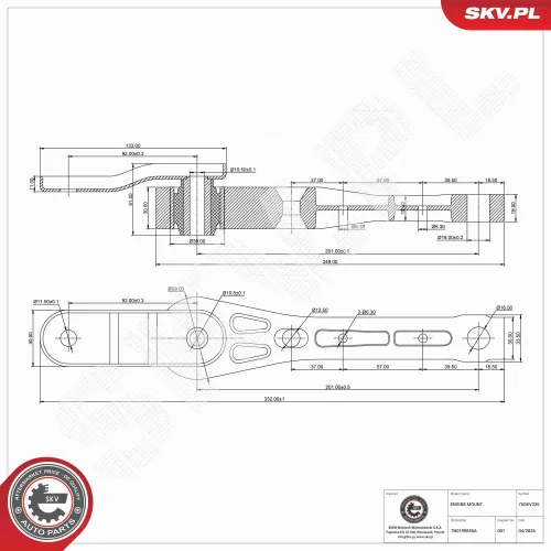 Lagerung, Motor unten ESEN SKV 75SKV335 Bild Lagerung, Motor unten ESEN SKV 75SKV335