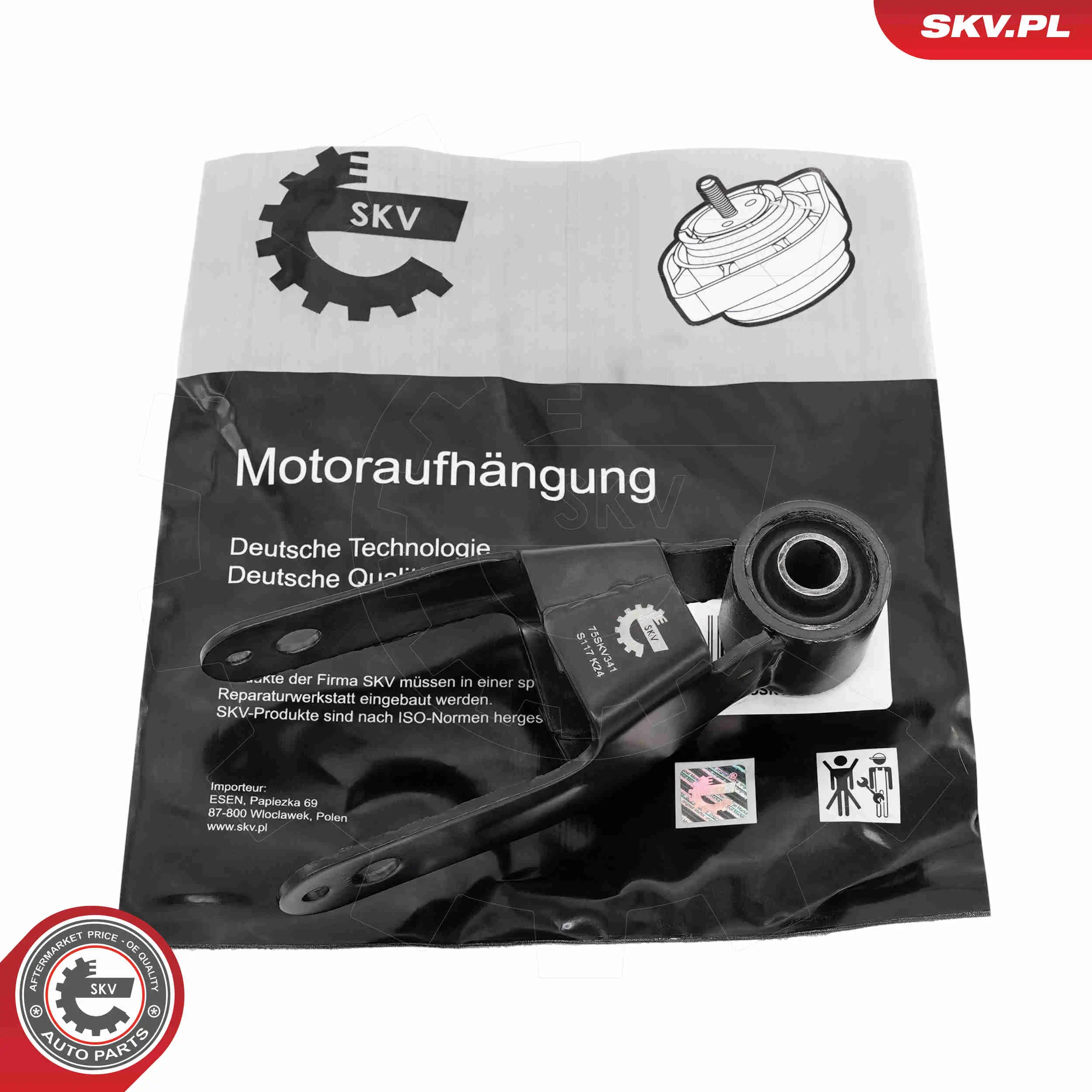Lagerung, Motor hinten ESEN SKV 75SKV341