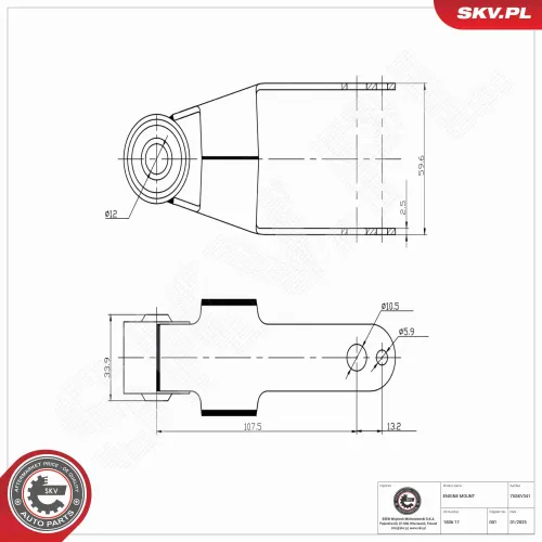 Lagerung, Motor hinten ESEN SKV 75SKV341 Bild Lagerung, Motor hinten ESEN SKV 75SKV341