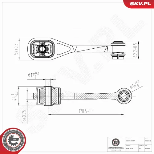 Lagerung, Motor hinten ESEN SKV 75SKV348 Bild Lagerung, Motor hinten ESEN SKV 75SKV348