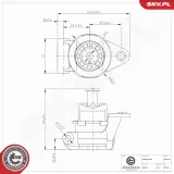 Lagerung, Motor hinten beidseitig ESEN SKV 75SKV370