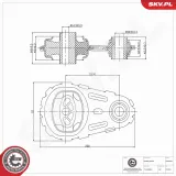Lagerung, Motor hinten unten ESEN SKV 75SKV384