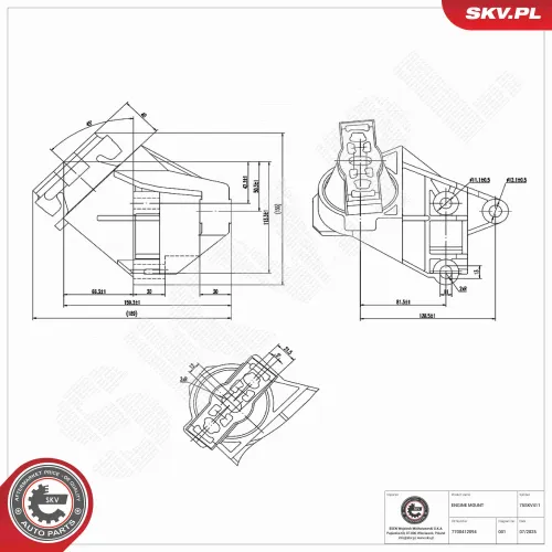 Lagerung, Motor motorseitig ESEN SKV 75SKV411 Bild Lagerung, Motor motorseitig ESEN SKV 75SKV411