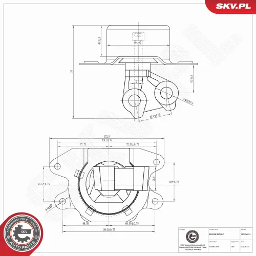 Lagerung, Motor links ESEN SKV 75SKV414 Bild Lagerung, Motor links ESEN SKV 75SKV414