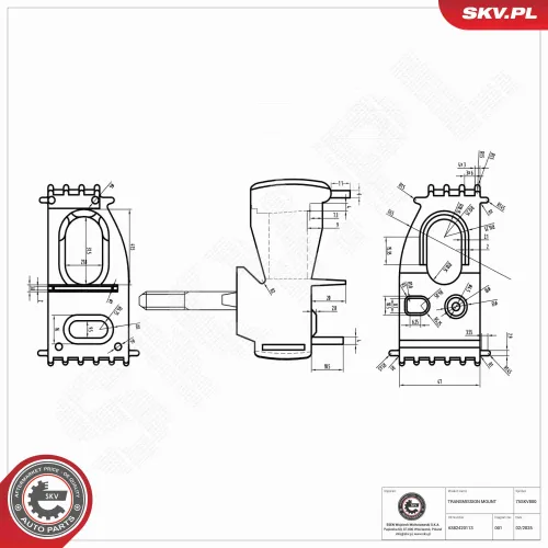 Lagerung, Automatikgetriebe vorne ESEN SKV 75SKV800 Bild Lagerung, Automatikgetriebe vorne ESEN SKV 75SKV800