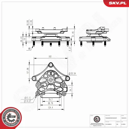 Lagerung, Automatikgetriebe vorne ESEN SKV 75SKV813 Bild Lagerung, Automatikgetriebe vorne ESEN SKV 75SKV813